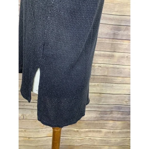 Bethany Mota Womens Small Sweater Metallic V Neck Lightweight Top - Picture 4 of 8